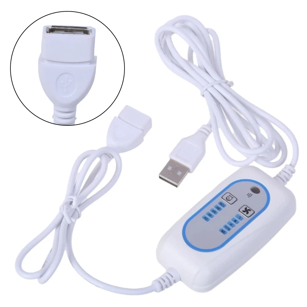 Adjustable USB Fan Remote Control Power Cord 5 Adjustable Levels On Off Switch Power Supply Only Home And Office