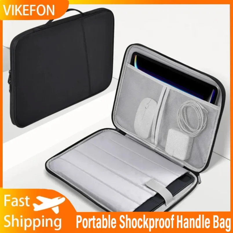 

Portable Shockproof Handle Bag Laptop Sleeve Case for Macbook Air 11 12 13 Inch M4 M3 M2 M1 Chip Mac Book Pro Cover Accessories