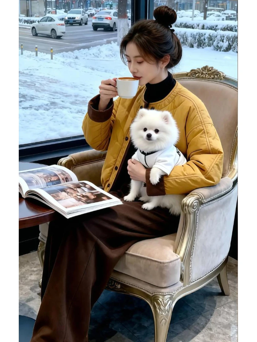 

Женская модная свободная хлопковая куртка в корейском стиле, утепленная, с длинными рукавами, универсальная верхняя одежда, новинка зимы