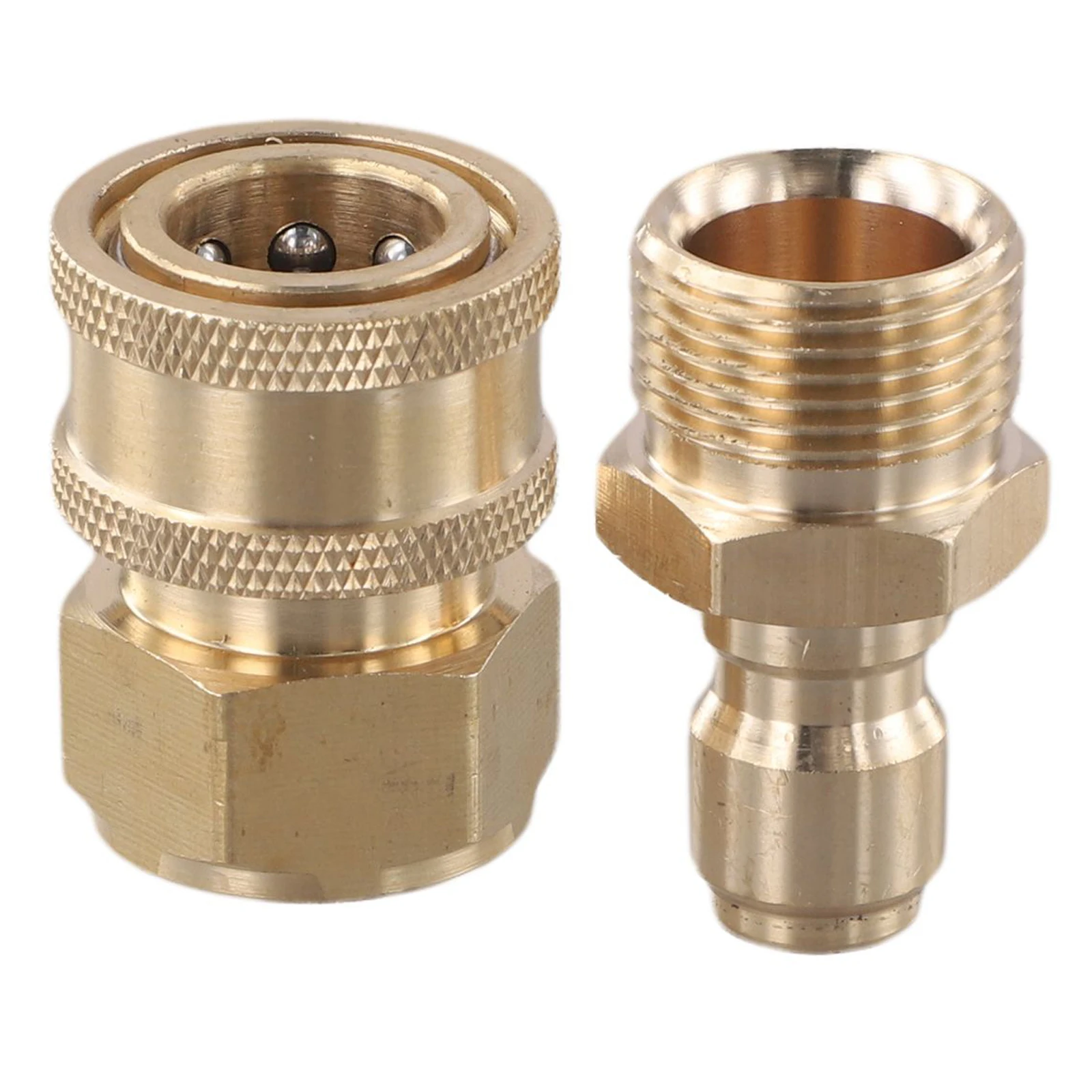 2PCS Brass Quick Connect Adapter Kit 3/8 For M22 Adapter For High -Pressure Washer Spout Kit Quick Connect Kit