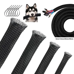 Braided Wire Loom PET Cable Loom Expandable Braided Sleeving Wire Sleeve for TV Computer Home Theater Cable Sleeve 3M/10M