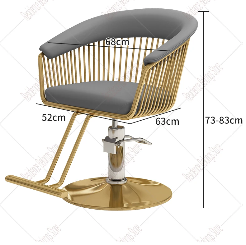 Barbershop Salon Barber Chair Luxury Comfort Gold Swivel Design Barber Chair Beauty Hairdressing Cadeira De Barbeiro Furniture