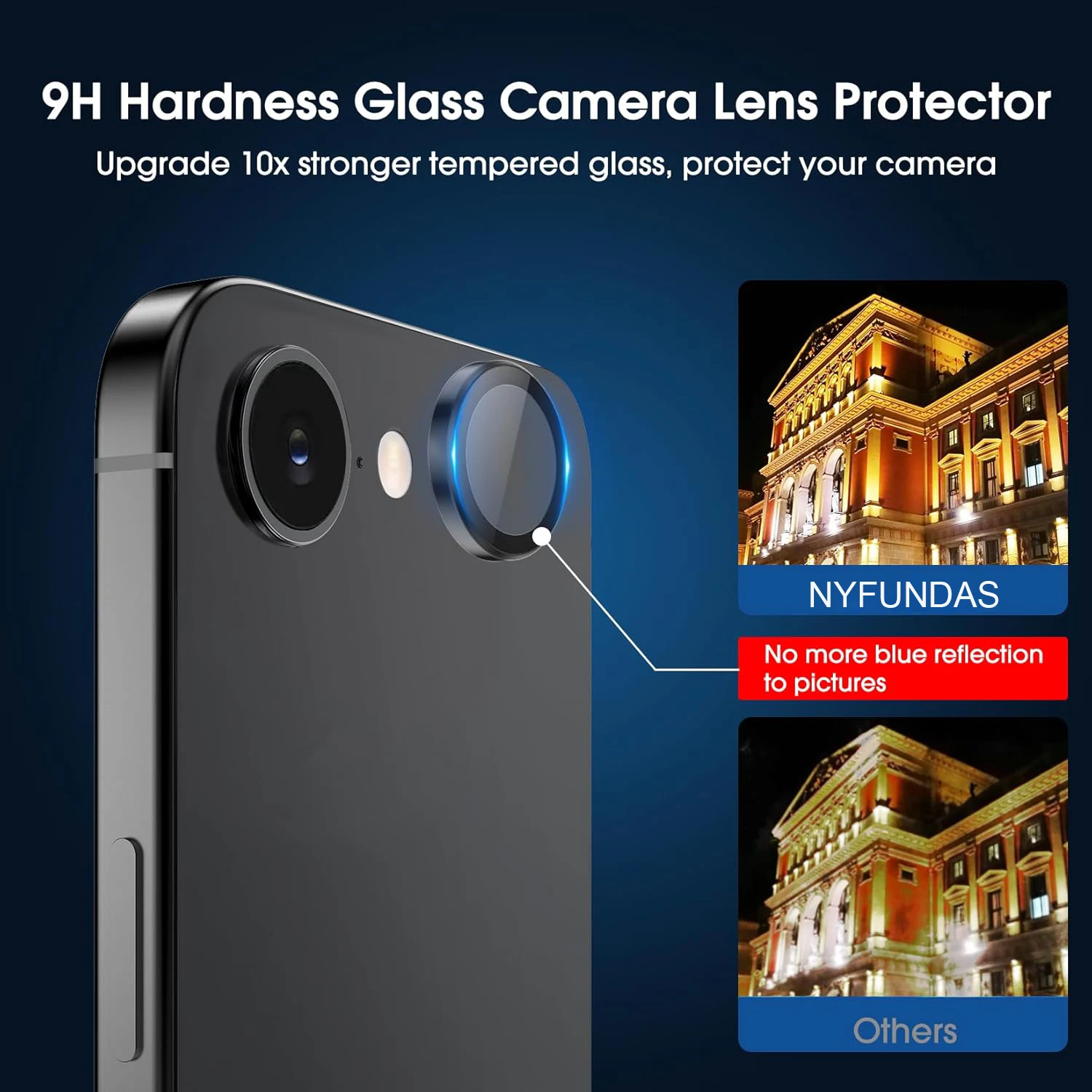 Tempered Glass Screen Protector Cover For iPhone 16e 16 E 15 Pro Max 14 Plus 13 Mini 12 11 Phone Camera Lens Protection Flim
