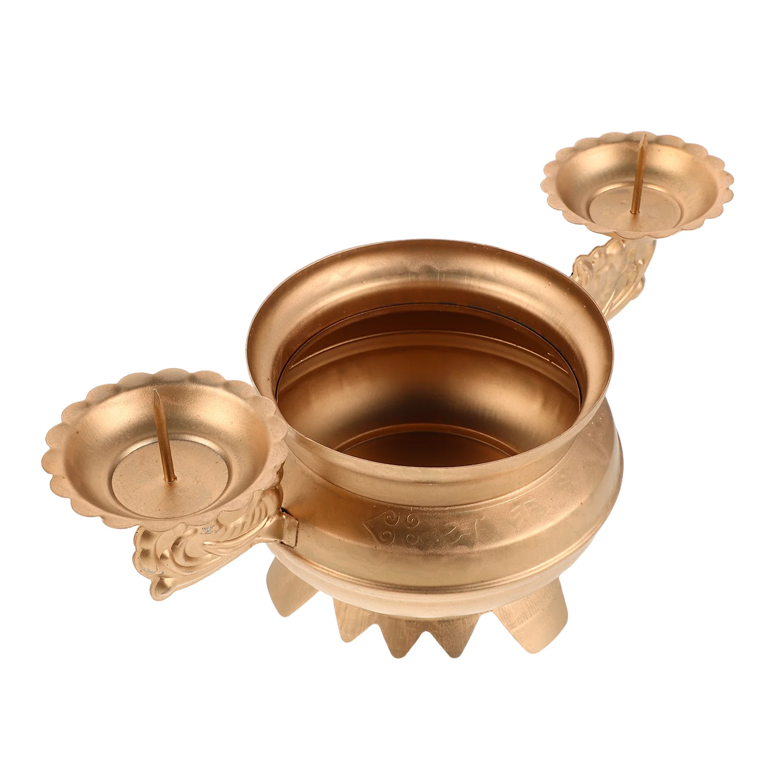 

Vintage Indian Metal Urli Bowl Faux Copper Finish Handcrafted Decorative Holder Flower Bowl for Diwali Navratri Wedding