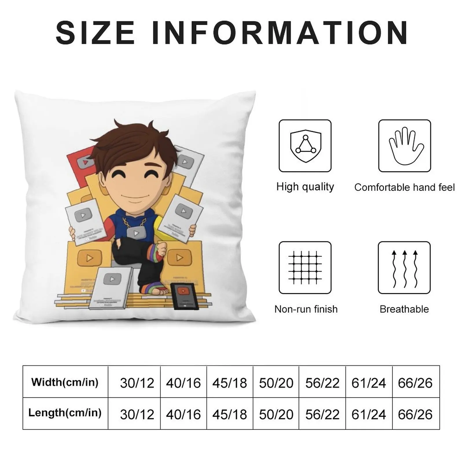 Jack Sucks at Life Playbuttons Throw Pillow Pillowcase Sofa Pillow Cover christmas cushions covers pillow