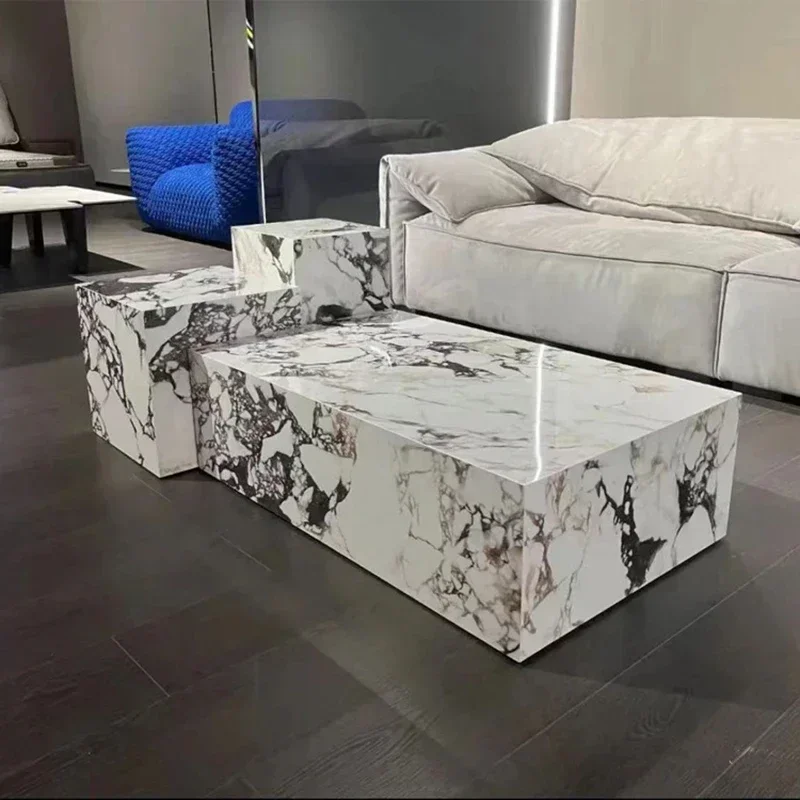 Nordic White Coffee Table Natural Nook Office Industrial Living Room Lounge Tables Luxury Creative Couch Tisch Corner Furniture