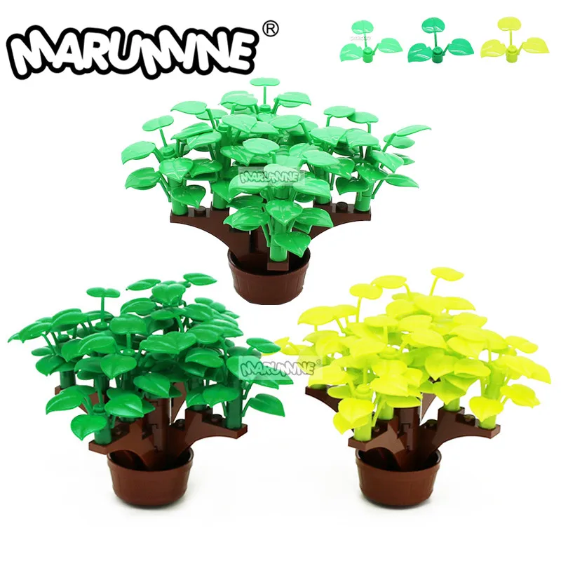 MARUMINE Plant Tree Grass Flower Animal City Accessories Building Blocks Garden DIY Compatible Toys MOC Model Bricks