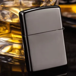 Zippo Black Zippo Lighter, Ice Polish default, windproof collection in box 12 Main Original Zippo Lighter Sales - №2