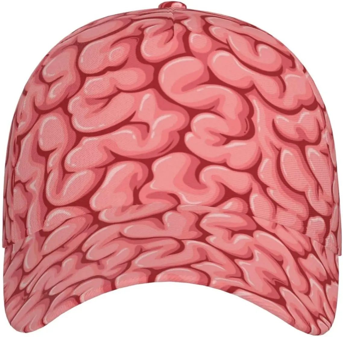 Brain Print Funny Baseball Cap Unisex Summer Sun Hat UV Protection Casual Outdoor Halloween Prank Party Dad Hat