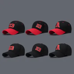 Number 23 Embroidery Baseball Cap Men Women Streetwear Letter Sunshade Hats Fashion Adjustable Female Male Snapback Caps