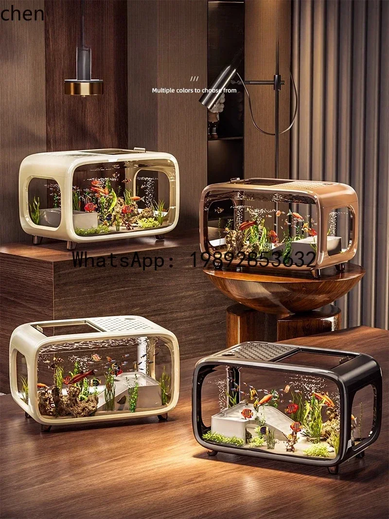 

C1 Fish Tank Home Small Room New Filter Oxygen Generator Integrated Machine Landscaping Full Set Ecological Desktop Fish Tank