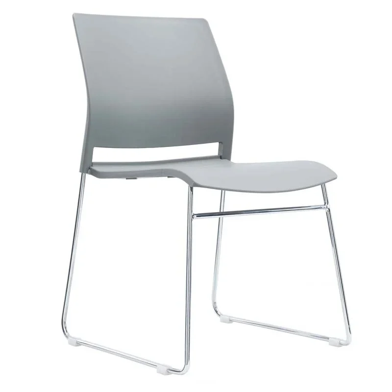 5 minimum order negotiation meeting office chair simple fashion leisure chair canteen PP plastic dining chair electroplated feet