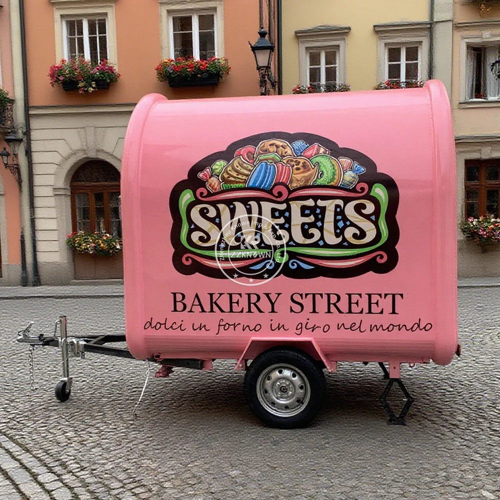 

Custom Street Food Trailer Mobile Catering Trailer Coffee Ice Cream Cart Concession Food Truck Trailer With Full Kitchen
