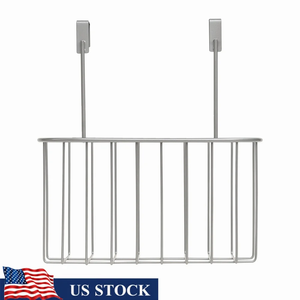 

Корзина для хранения над шкафом, прочная металлическая проволока, атласный никель, органайзер для ванной комнаты, оборудование не требуется, пенопластовая подложка, легко чистится
