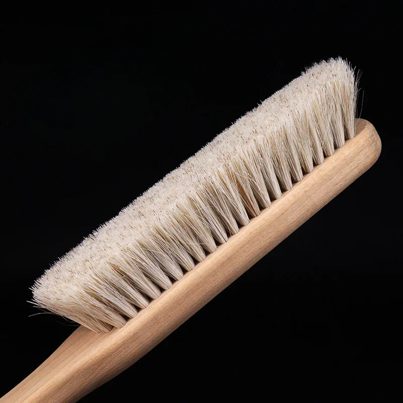 Long Handle Horse Hair Long Handle Soft Shoe Brush Bed Sweeping Brush Coat Cleaning Brush Shoe Polish Brush