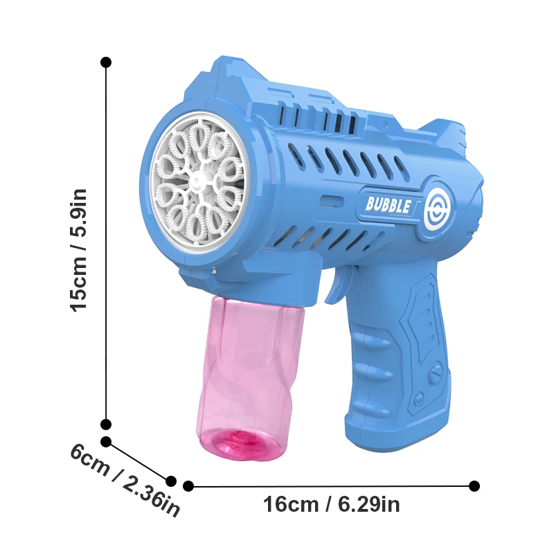 Pistola de burbujas de mano espacial, juguete para regalo de vacaciones para niños, juguete al aire libre con una gran cantidad de burbujas sin batería, burbuja de agua