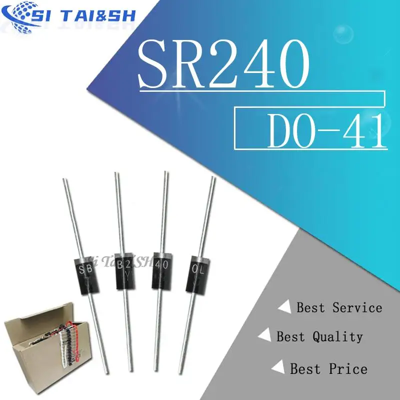 20PCS SR240 SR260 SR360 SR540 SR560 SR2100 SR3100 SR3200 SR5100 SR5150 SR5200 DO-41 DO-27 Schottky Rectifier Diode