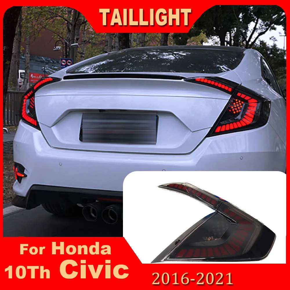 Auto Tail Lamp Assembly For Honda Civic 10th Gen LED Taillight 2016-2020 Upgrade to NEW Civic Dynamic Lamp Car LED Tail Lamp