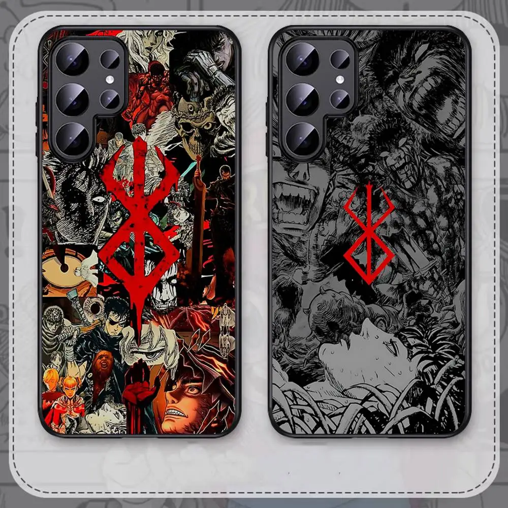 Coque de téléphone Anime Berserk Guts, étui pour Samsung S 24 fe 25 Ultra plus 20 lite 21 30 22 23 24 22 Ultra 5G Fundas