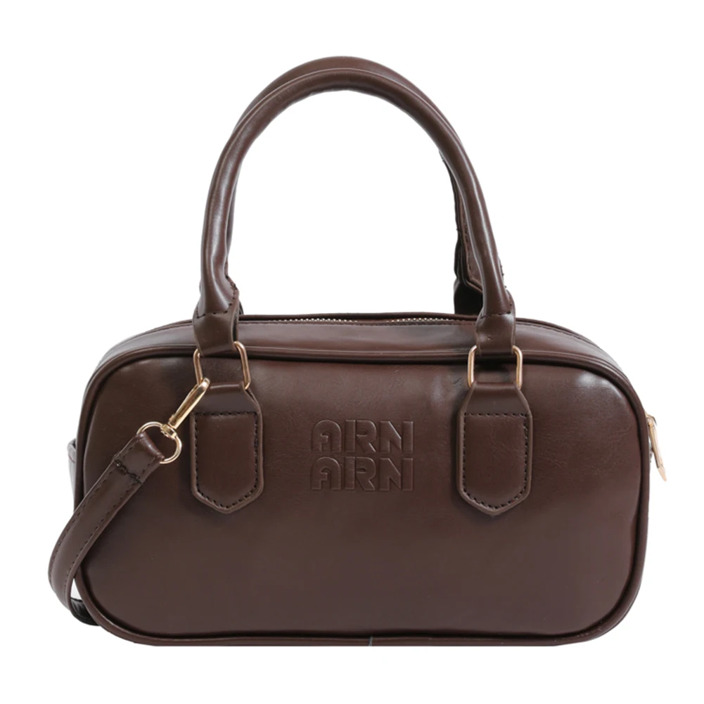 

Fashion Boston Bag Women Leather Tote Handbags Retro PU Shoulder Crossbody Bag High Quality Retro Square Purse Ladies Sling Bags