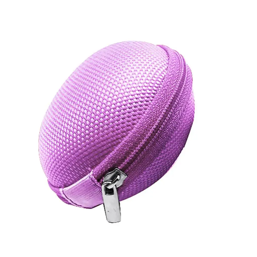 High Hardness Round Zipper Earphone Coin Purse Storage Bag Case Organizer Pouch