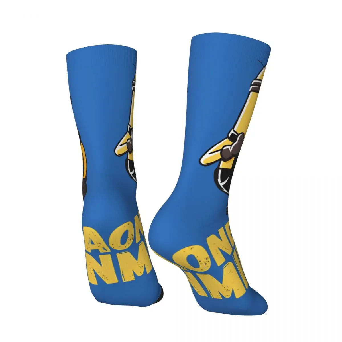 Crazy compression Despicable Me Minions One In A Minion Yellow Text Portrait Sock for Men Vintage Despicable Me Minions Sock