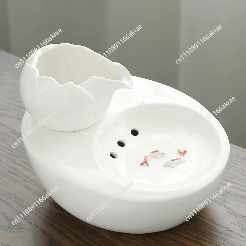 Cat water dispenser Cat ceramic automatic circulation water dispenser Automatic running water Automatic power failure