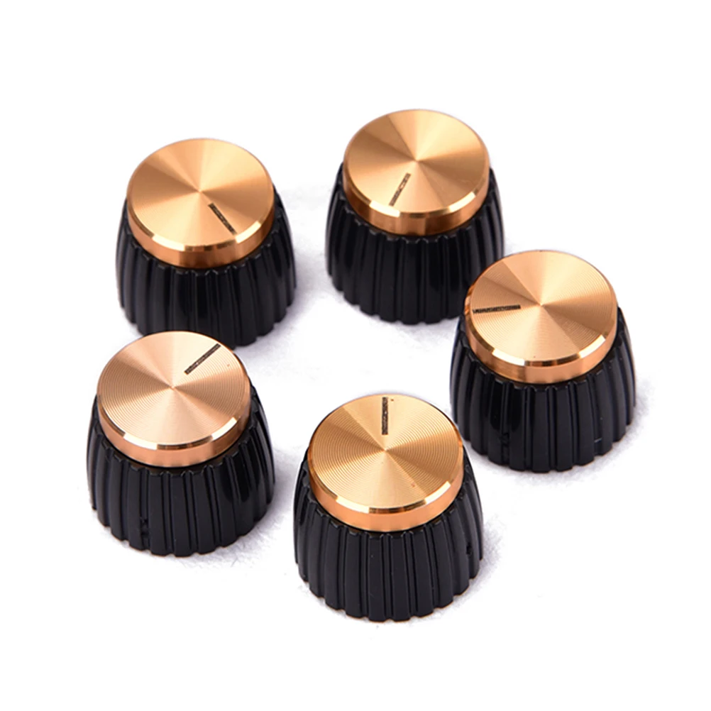 

5pcs Guitar Amplifier Knobs Gold Push On For Amp 800 900 2000 Plexi 15.6Mm 19.5Mm Speakers Parts Guitar Accessories