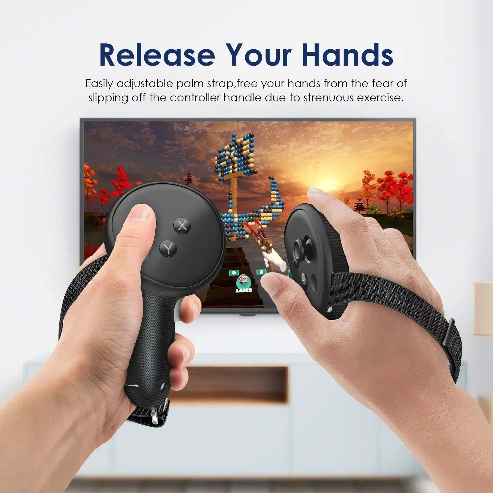 New suitable for meta Quest 3/3S handle anti slip protective cover finger tiger liquid silicone strap does not block signal