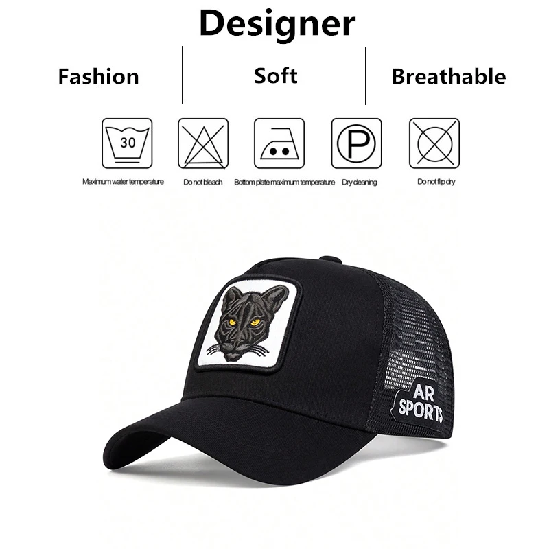 Unisex Cat Embroidery Baseball Net Caps Spring Summer Outdoor Adjustable Casual Hats Sunscreen Hat image 6