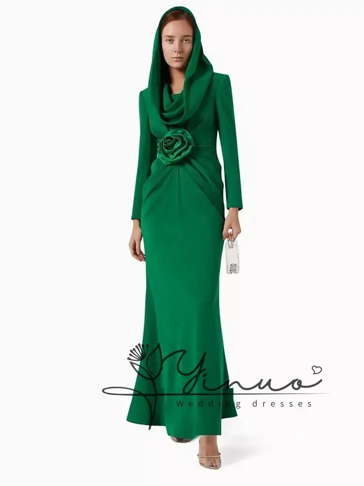 Vestidos personalizados 2025 vestido de noite de cocktail na altura do tornozelo com flores 3d فسات intelliṁRobes De So