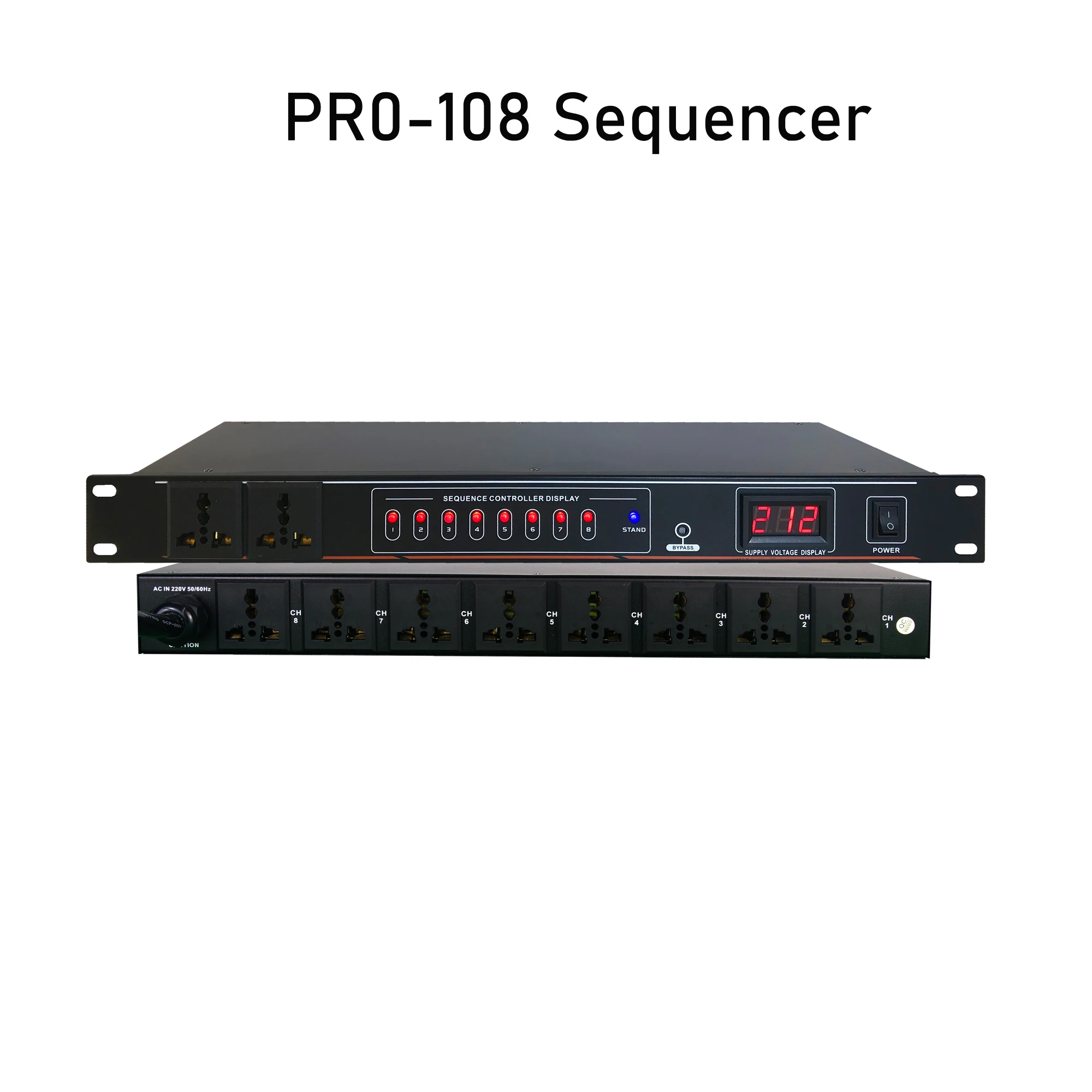 

PRO108 8 Channel Power sequence controller ound system Uninterruptible power supply sequence supply DJ audio system with display