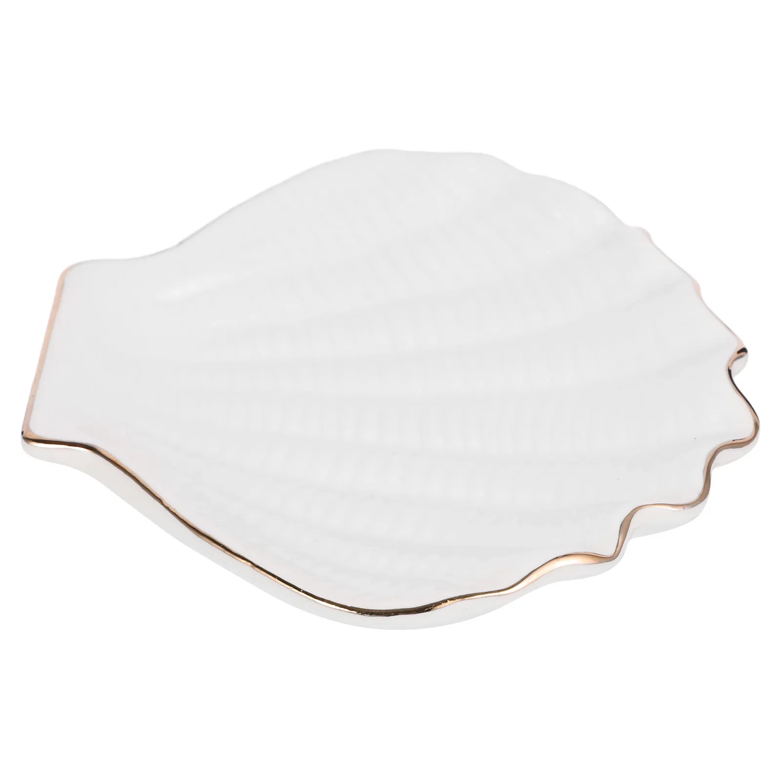 

Керамическая подставка для украшений в форме белой ракушки, настольная тарелка для украшений, декоративный органайзер для хранения, украшение для туалетного столика