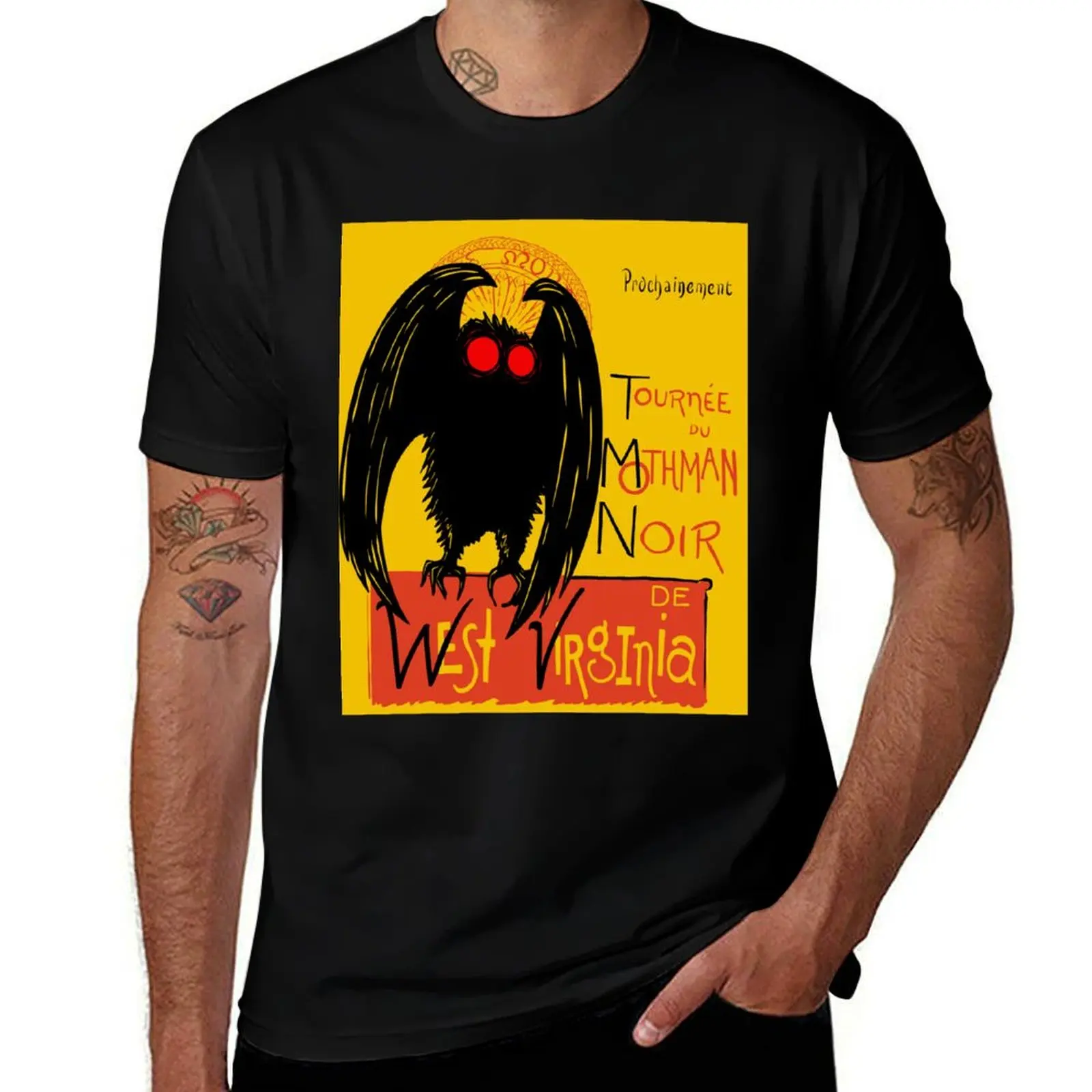 Mothman Noir Mashup T-Shirt Moisture Control Sports Tee T-Shirt