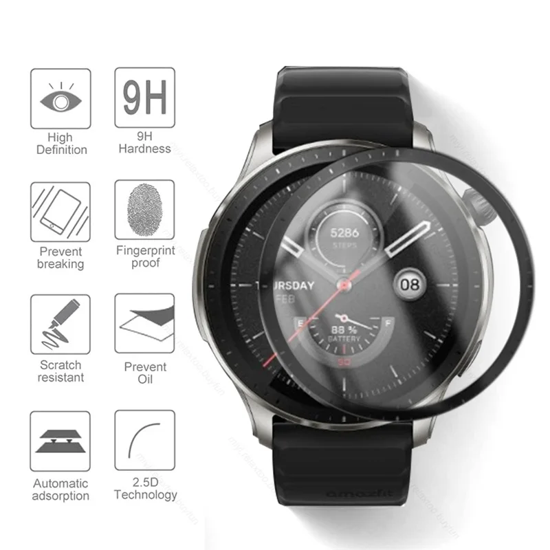 1-3PCS 9D Curved Soft Fiber Protective Glass For Amazfit GTR 4 Smartwatch Full Screen Protector Guard Cover Film On Amazfit GTR4