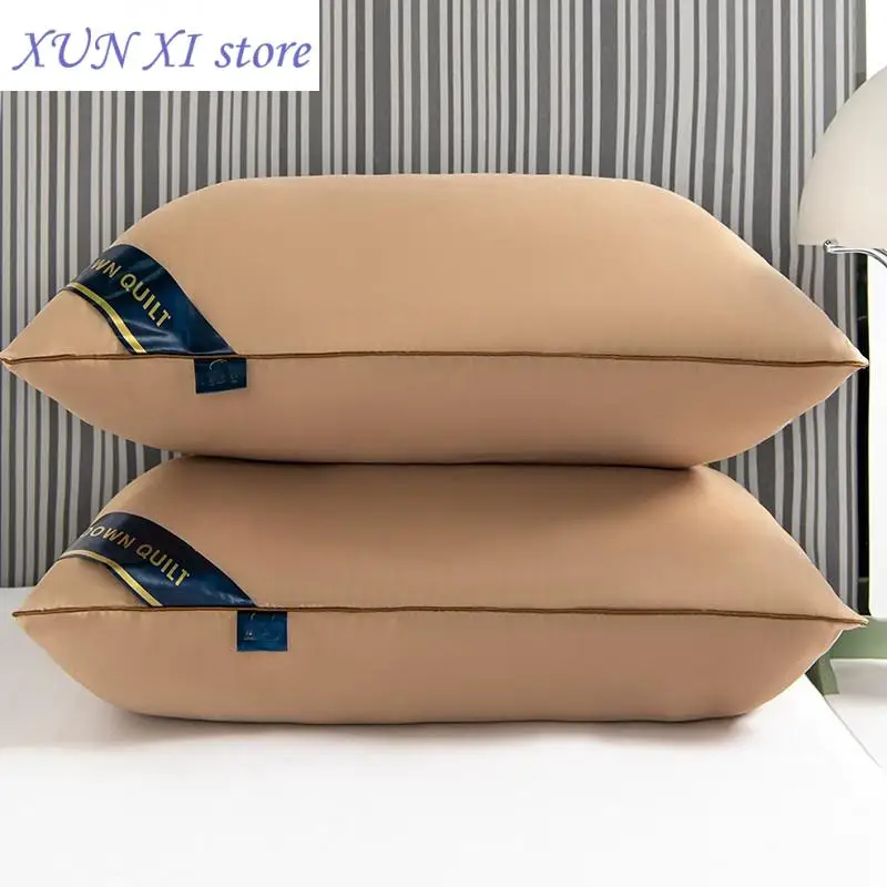 

New 1pc Solid Color Pillow 48x74cm almohada Soft Filling Sleeping Pillows for Home Bed High Quality Washable Neck Cushion