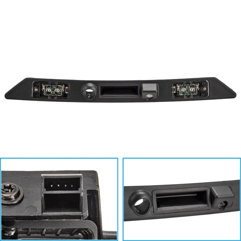 Rear Tailgate Trunk Lid Handle Switch with License Plate Light for Audi A8L A5 A3 Replace 4E0827574 4E0827574M3FZ