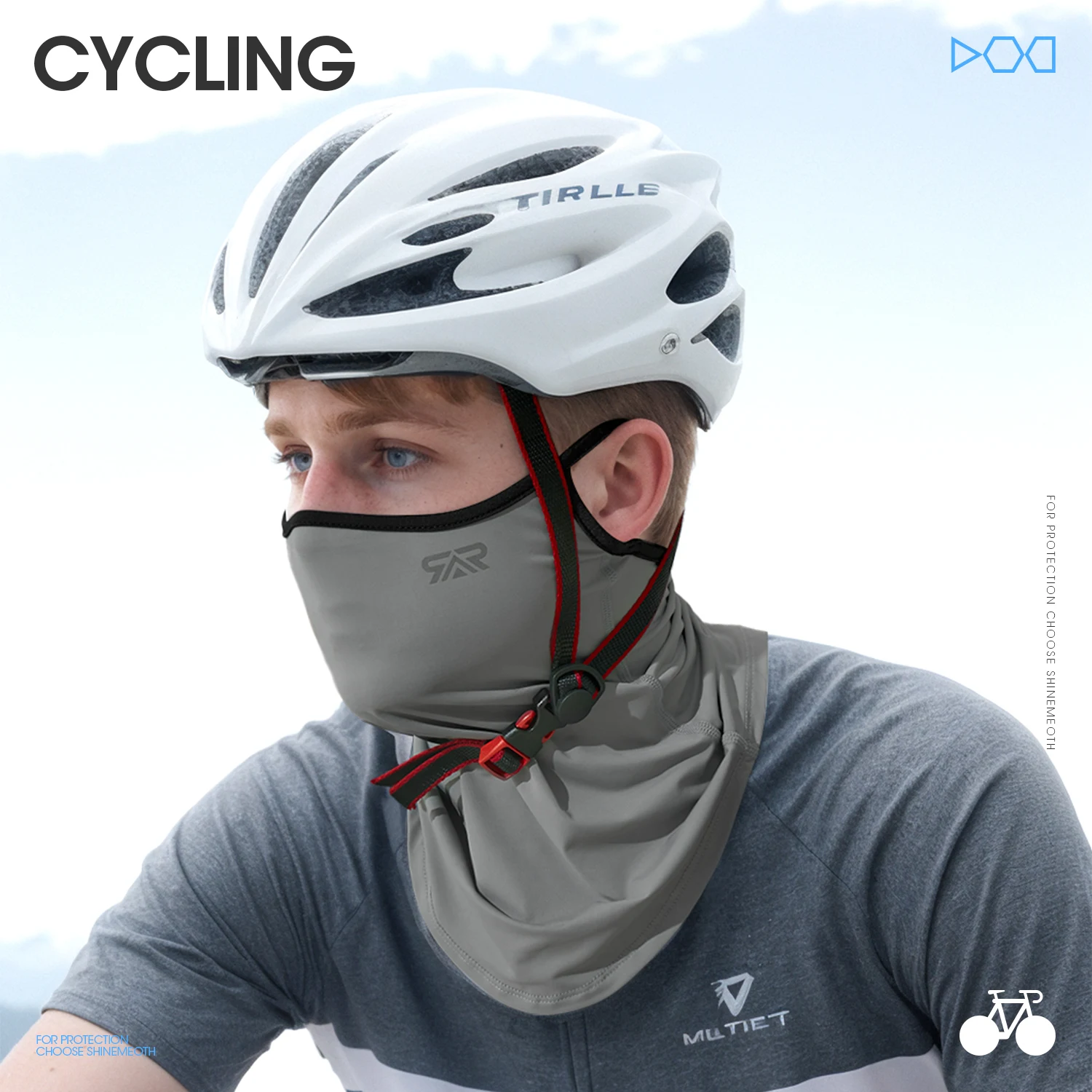 1/2Pcs Ice Silk Fishing Summer Face Cover Half Mask Hang-Ear Motorcycle Bandana Neck Gaiter Tube Scarf Hiking cycling Men Women