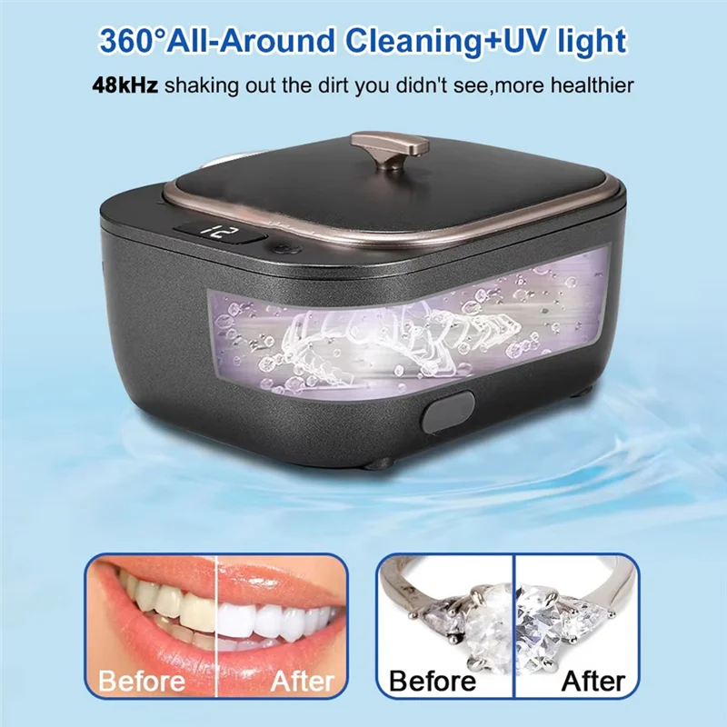 -ESTR Ультразвуковая машина для чистки зубных протезов для фиксатора, средство для очистки ювелирных изделий, машина для ультразвуковой чистки, вилка стандарта США