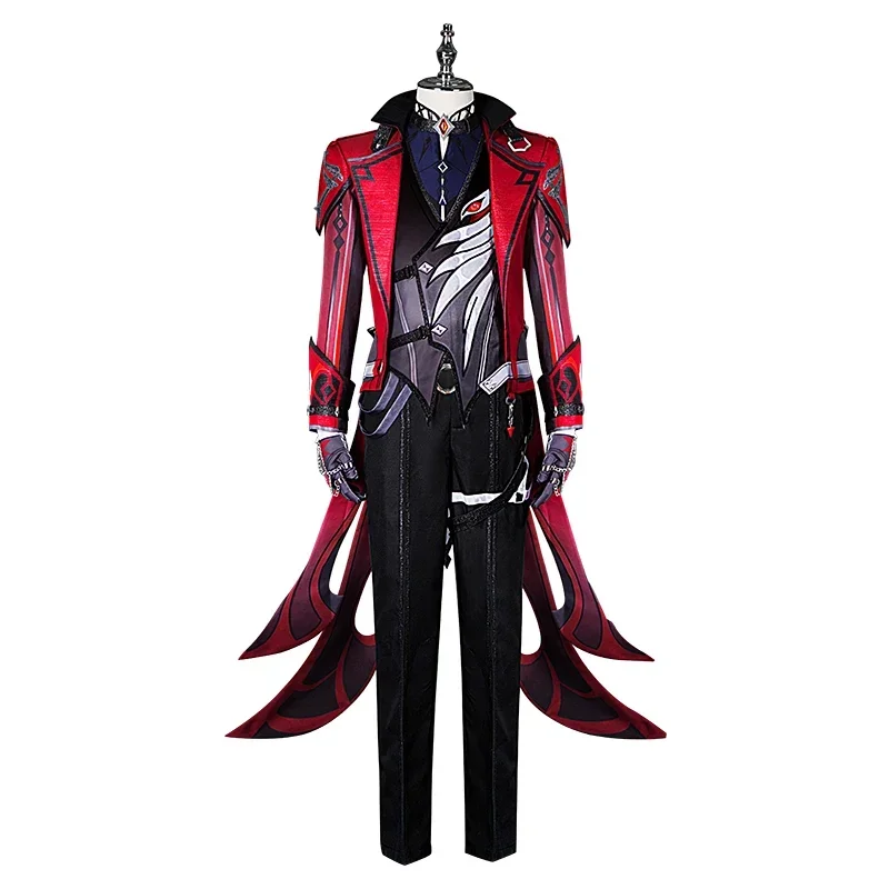

COFUN Game Genshin Impact Diluc Cosplay Costume Diluc Red Dead of Night Cosplay Coat New Skin Genshin Cosplay Costume