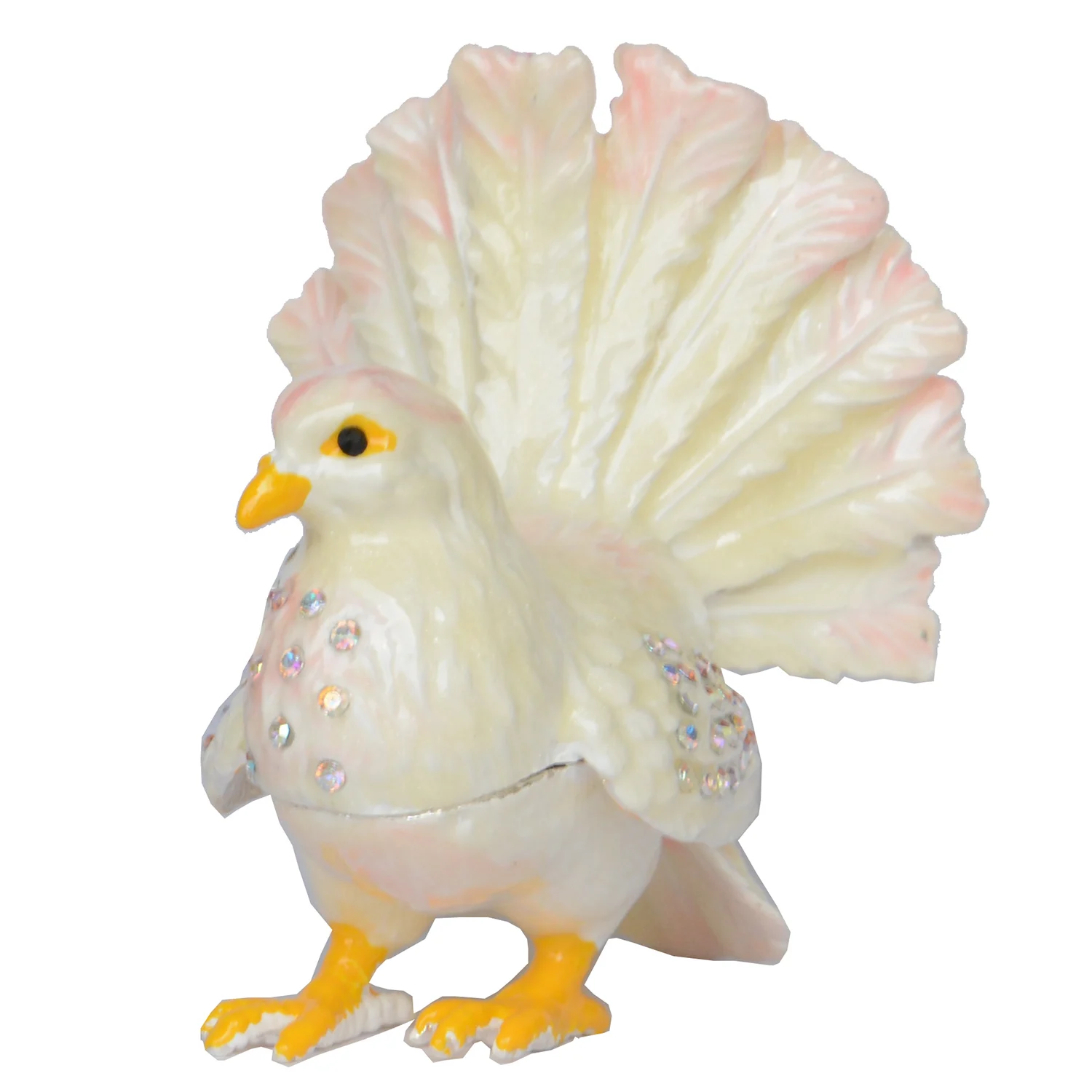 Elegant Dove Trinket Box Metal Craft Bird Figurine Collectible Gifts