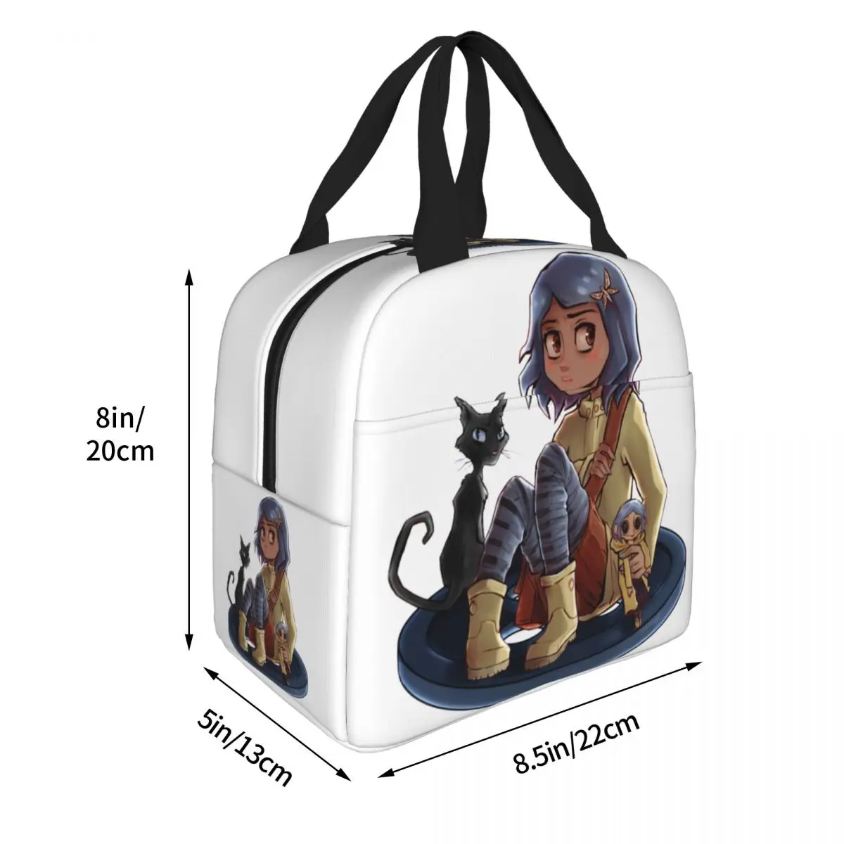 Coraline Unravel 5sh4elbrw1i Borsa per il pranzo isolata Grande contenitore per il pranzo Borsa termica Borsa per il pranzo Tote Scuola Picnic Borse