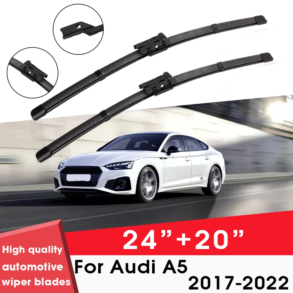 

Car Wiper Blades Front Window Windshield Rubber Refill Wiper For Audi A5 2008-2016 24"+20" Car Accessories