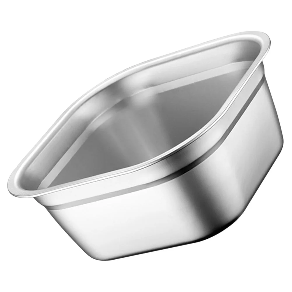 

Square Basin Salad Bowls Stainless Steel Buffet Food Serving Pan Flat Bottom Mixing Server Dish