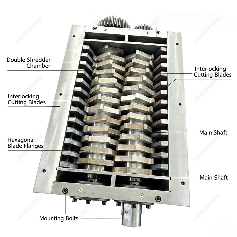 400 Type Shredder Cabinet, Non-standard Plastic Metal Scrap Iron Crusher, Small Food Waste Shredding Machine