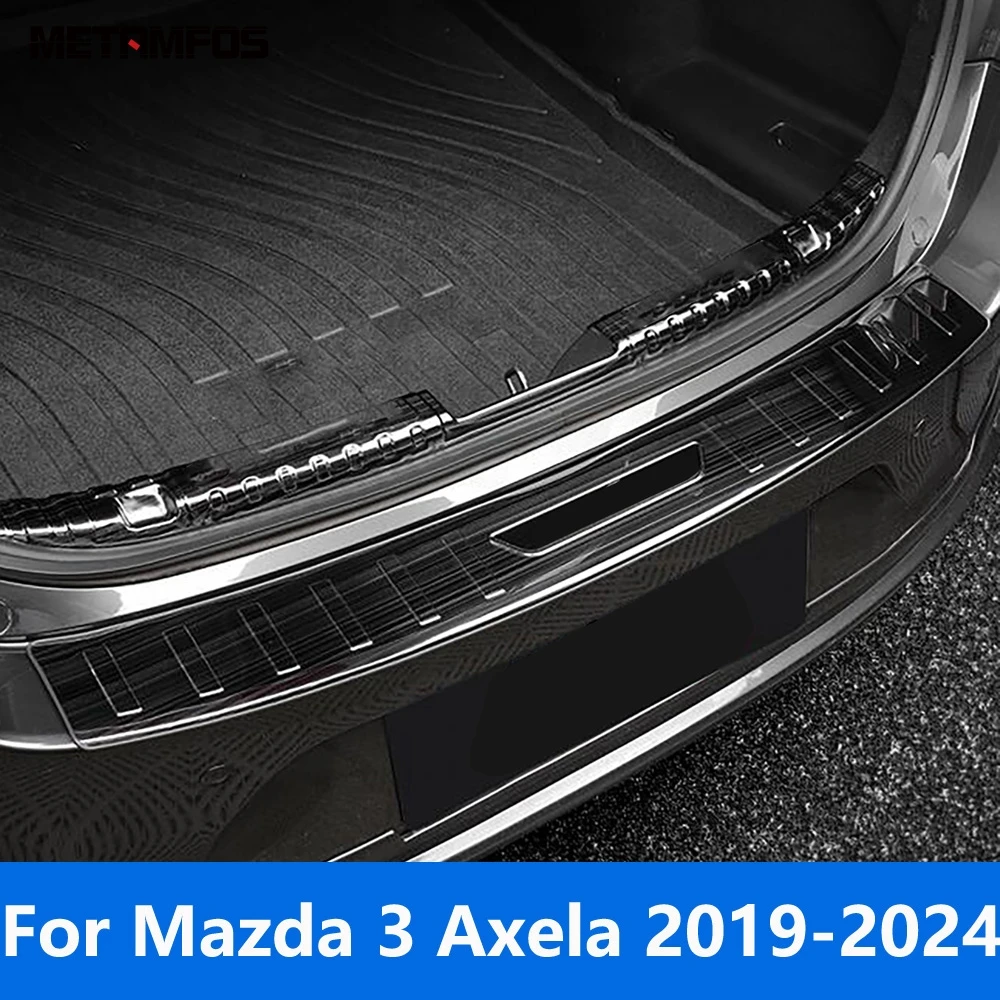 

Для Mazda 3 M3 Axela Sedan 2019-2023 2024, задний багажник, бампер, накладка на порог, защитная наклейка на заднюю дверь, аксессуары