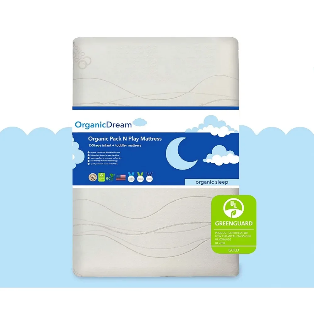 New Organic Dream Lightweight 2-Stage Pack and Play Mattress