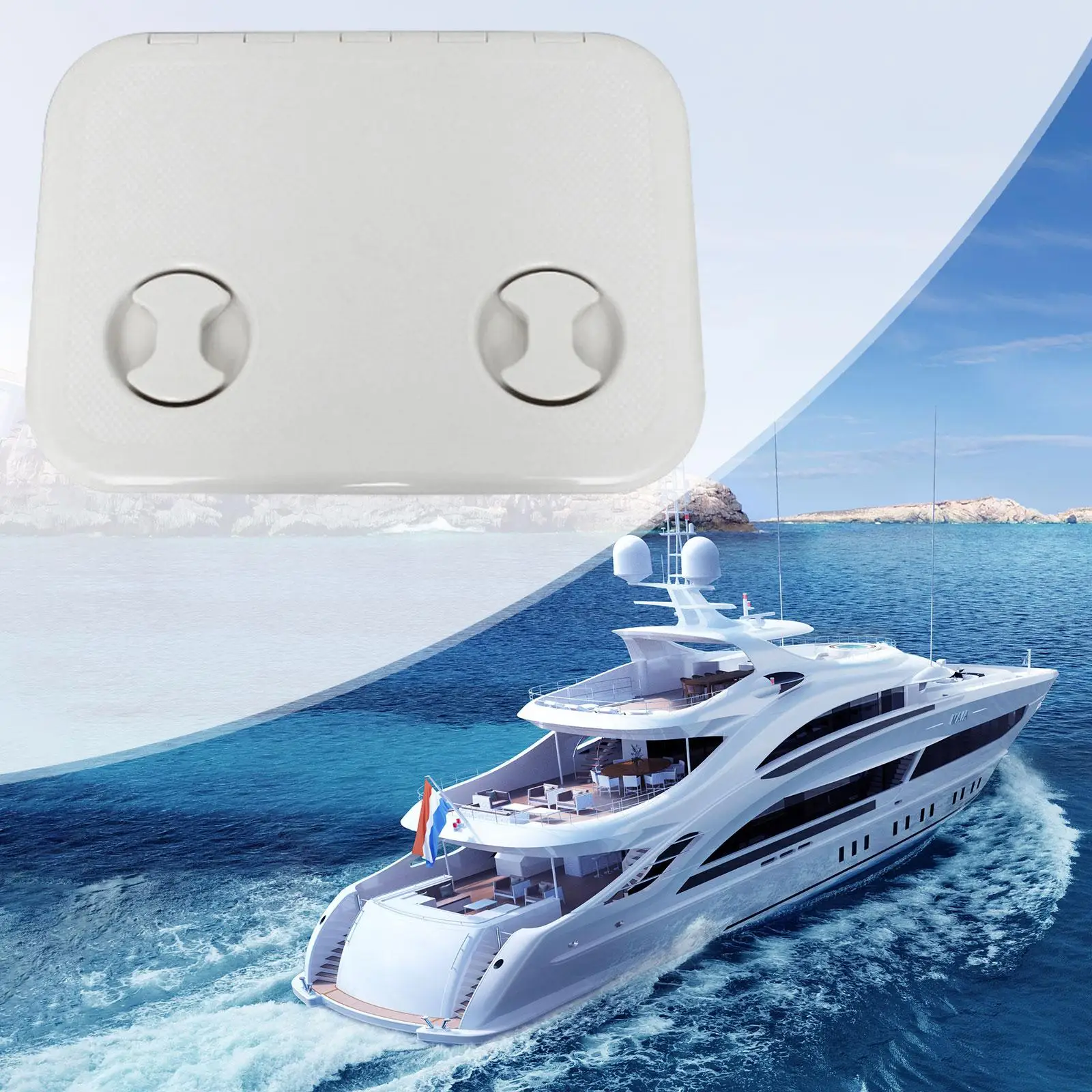 

Marine Deck Access Hatch and Lid Leakproof Anti Slip Surface for Marine Yachts Boats Accessories Boat Access Hatch 27.5cmx37.5cm