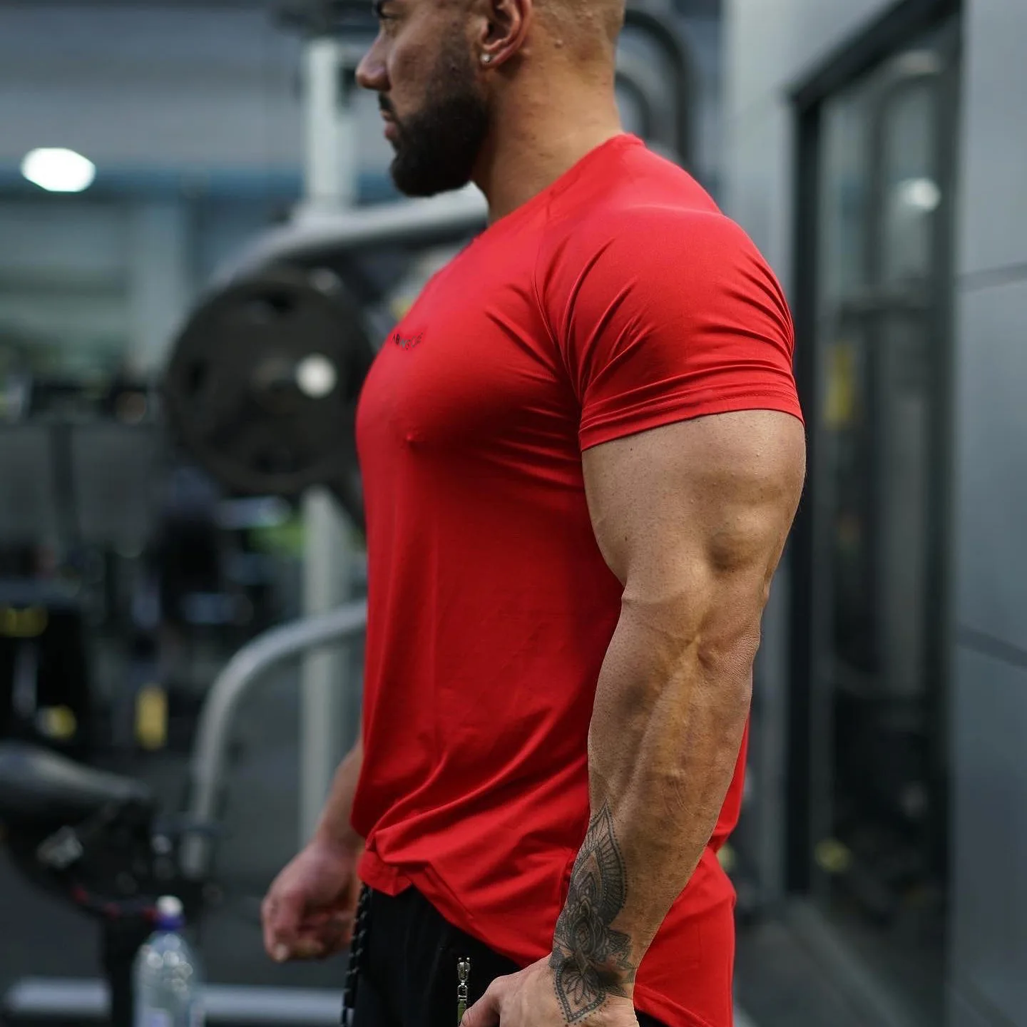 Mens Oversized Fit Short Sleeve T-shirt With Dropped Shoulder Loose Hip Hop Fitness T Shirt Summer Gym Bodybuilding Tops Tees