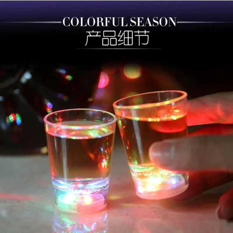 Colorful LED Automatic Flashing Cup Transparent Mug Color Changing Water Bottle Beverage Drinking Glass Wedding Party Decor